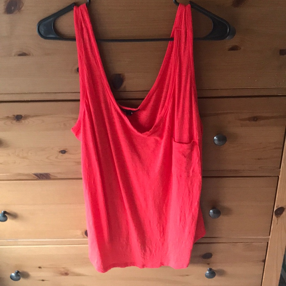 Hot pink tank top with picked EUC